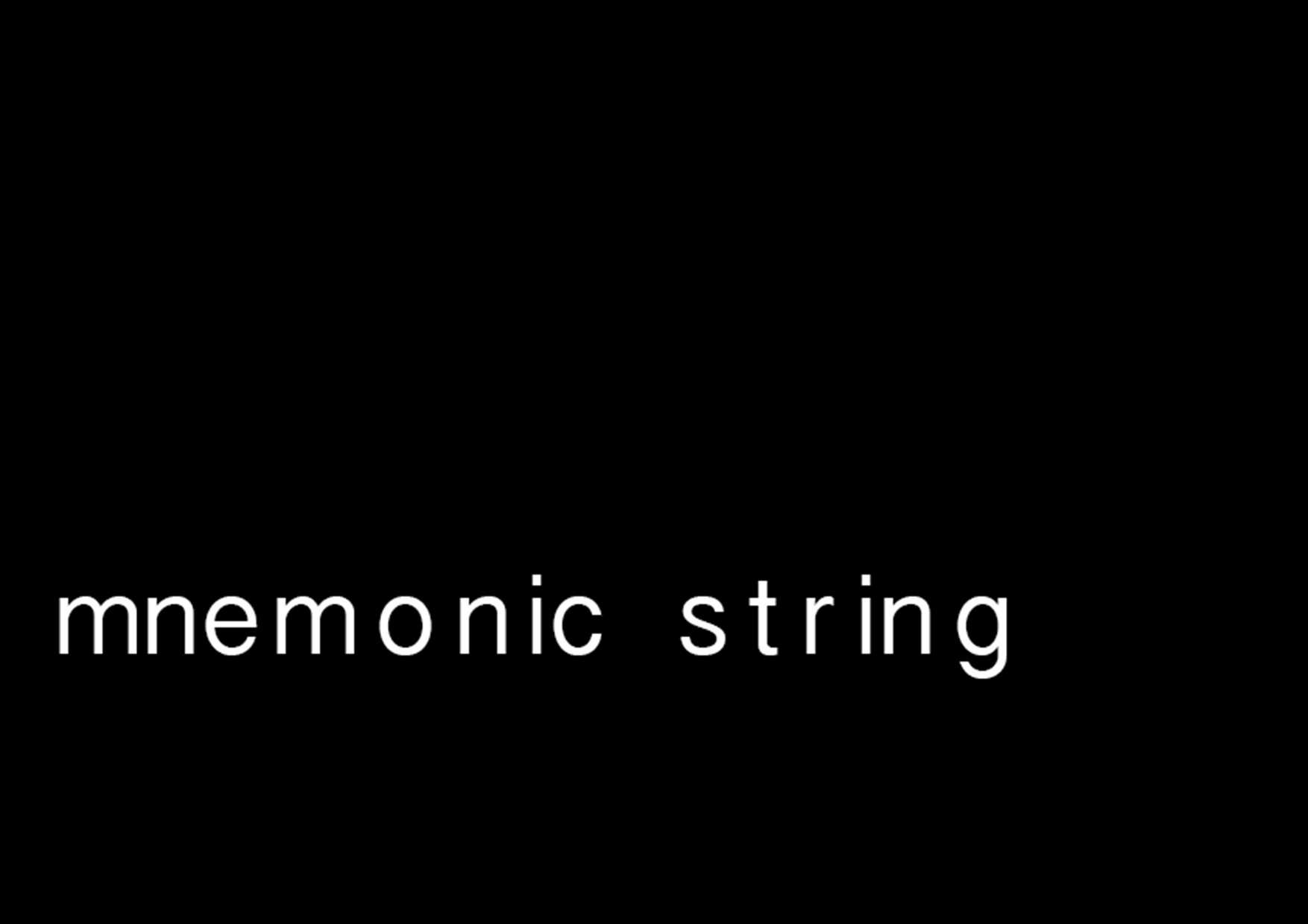 mnemonicstring2